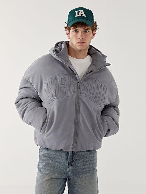 XSIDE Rahat Kalıp Kapüşonlu Erkek Şişme Mont - W4H403Z8-YBQ