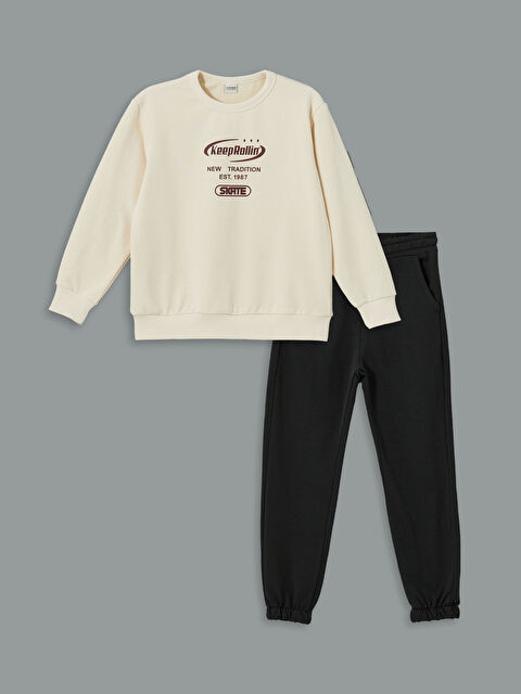 LCW Kids Bisiklet Yaka Erkek Çocuk Eşofman Takımı - W4H475Z4-R4W