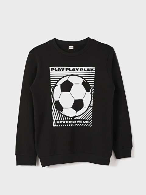 LCW Kids Crew Neck Printed Long Sleeve Boys' T-Shirt - W4H534Z4-JTK