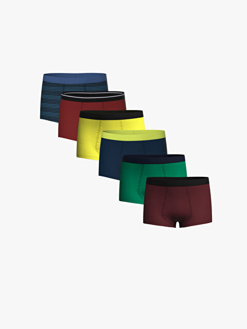 LCW ECO Baskılı Erkek Çocuk Boxer 6'lı - W4H668Z4-M0T