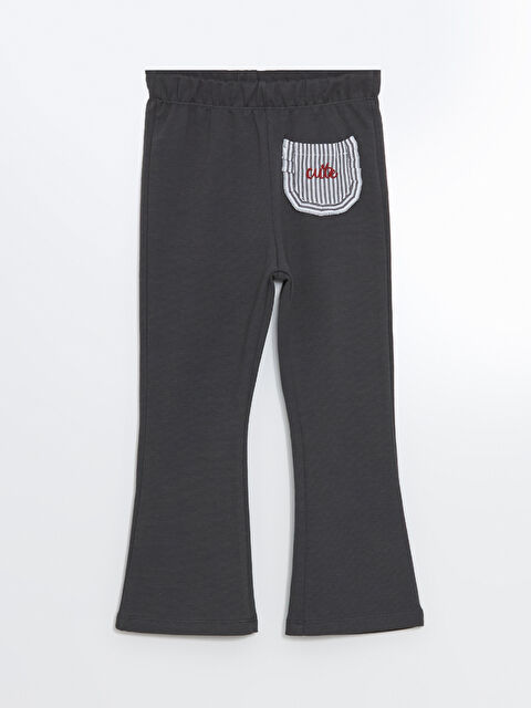 LCW Kids Beli Lastikli İspanyol Paça Kız Çocuk Tayt - W4H746Z1-HEF