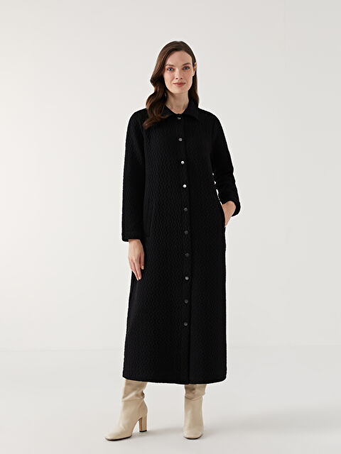 LCW Grace Gömlek Yaka Kapitone Kadın Ferace - W4HA00Z8-CVL