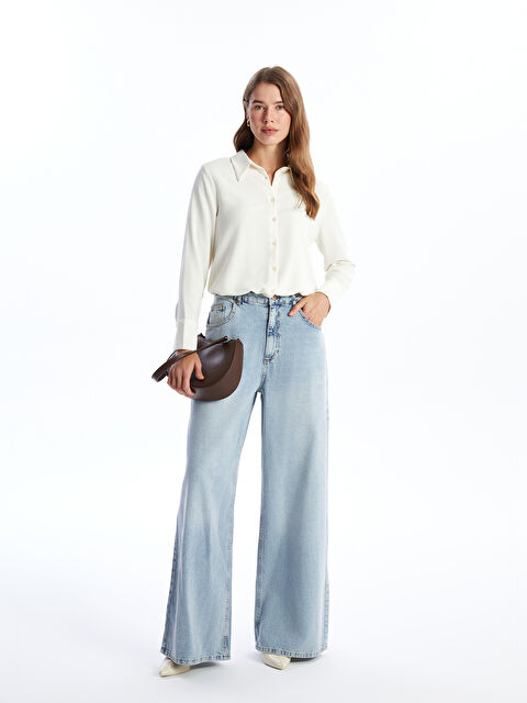 LCW Modest Wideleg Kadın Jean Pantolon - W4HA14Z8-311