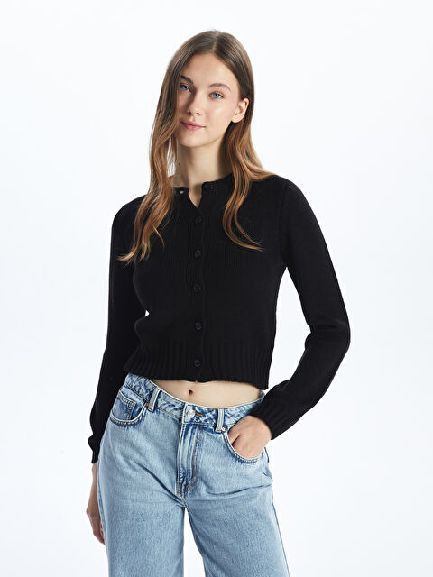 XSIDE Bisiklet Yaka Kadın Triko Hırka - W4HA68Z8-CVL