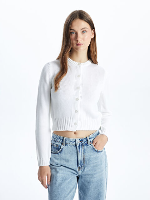 XSIDE Bisiklet Yaka Kadın Triko Hırka - W4HA68Z8-EEW