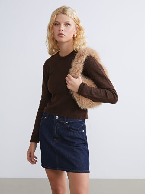 XSIDE Bisiklet Yaka Kadın Triko Kazak - W4HB08Z8-M7M