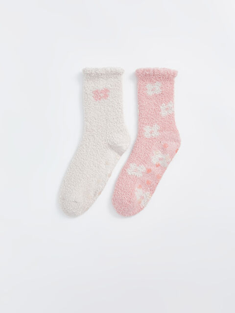 LCW DREAM Desenli Kadın Ev Çorabı 2'li - W4HC43Z8-FEM