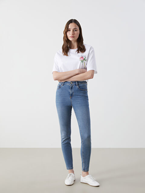 LCW Jeans Jüpiter Süper Skinny Fit Kadın Jean Pantolon - W4HC48Z8-507