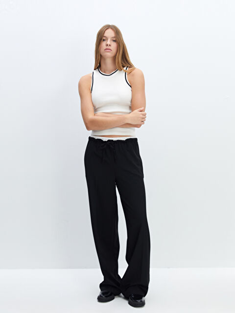 LCW Vision Beli Lastikli Kadın Pantolon - W4HD28Z8-CVL