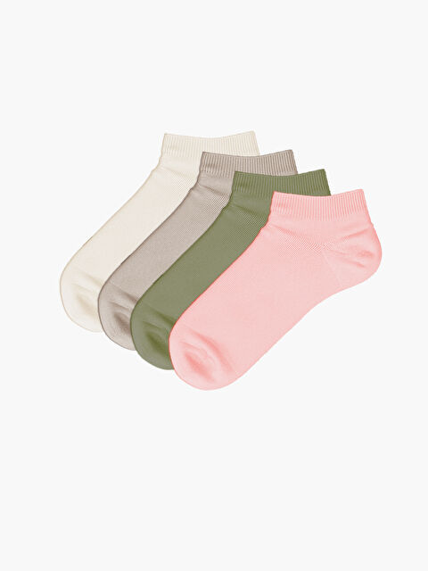 LCW DREAM Chaussettes d'entraînement Unies pour Femmes Lot de 4 pièces - W4HD85Z8-G4V