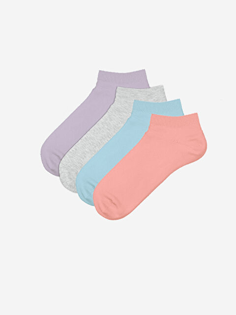 LCW DREAM Women's Plain Trainer Socks 4-pack - W4HD87Z8-J2P