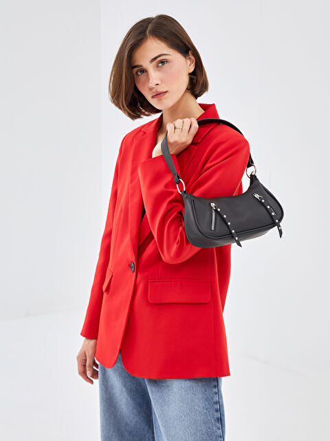 LCW ACCESSORIES Deri Görünümlü Kadın Baget Çanta - W4HE12Z8-CVL