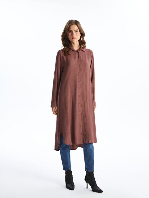 LCWAIKIKI Classic Dokulu Kadın Gömlek Tunik - W4HF20Z8-H31
