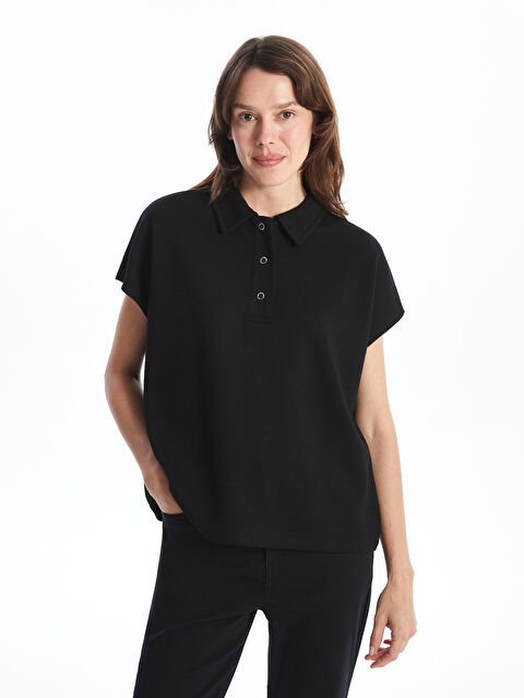 LCWAIKIKI Basic Polo Yaka Kadın Tişört - W4HF75Z8-CVL