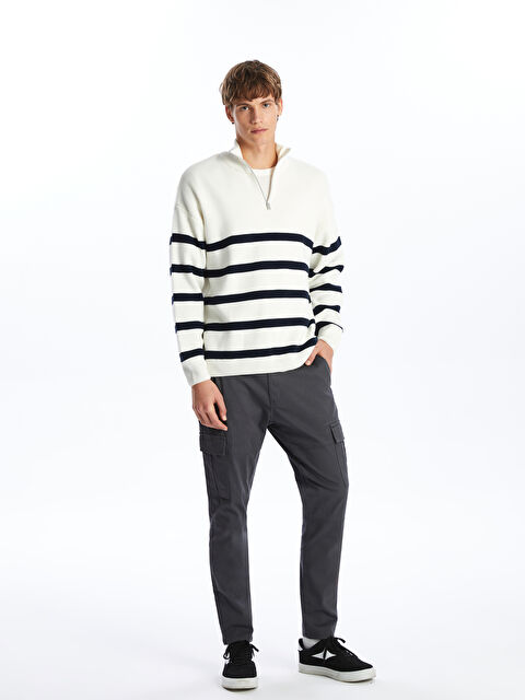 XSIDE Slim Fit Gabardin Erkek Kargo Pantolon - W4HG08Z8-JQN