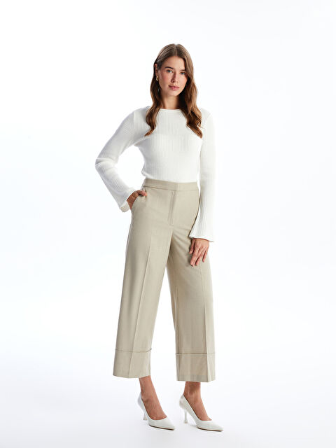 LCW Modest Standart Fit Geniş Paça Kadın Pantolon - W4HG87Z8-D4N