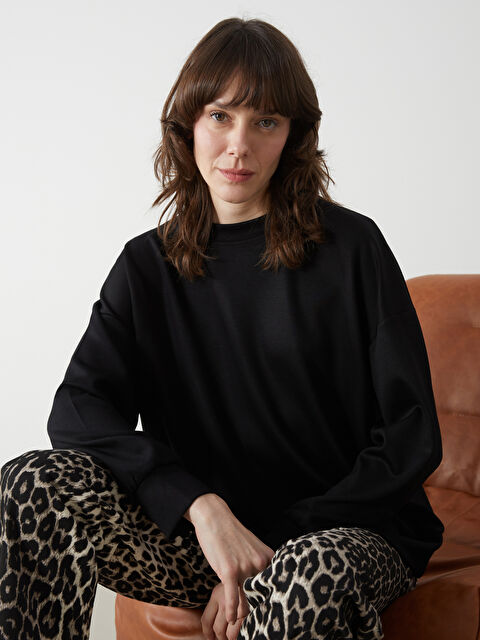 LCWAIKIKI Classic Crew Neck Oversize Women's Sweatshirt - W4HH66Z8-CVL