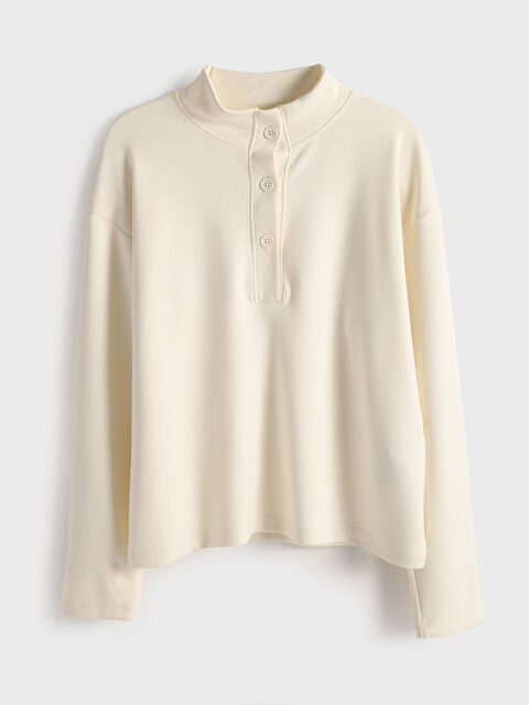 LCWAIKIKI Classic Funnel Neck Plain Oversize Women's Sweatshirt - W4HH68Z8-FEW