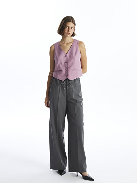 LCW Vision Beli Lastikli Rahat Kalıp Kadın Pantolon - W4HJ29Z8-CT3