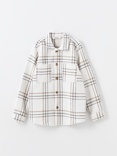 LCW Vision Ekose Uzun Kollu Erkek Çocuk Gömlek Ceket - W4HJ64Z4-LLX