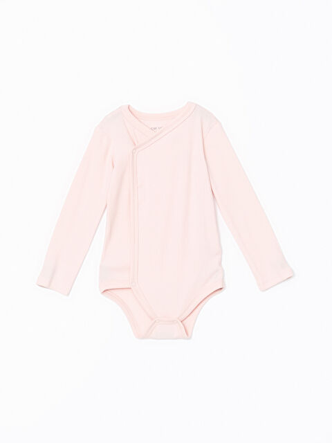 LCW baby Uzun Kollu Kız Bebek Çıtçıtlı Body - W4HJ94Z1-YPW