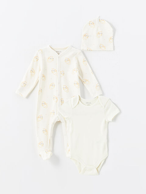 LCW baby Baskılı Kız Bebek Hastane Çıkış Seti - W4HK85Z1-LRA