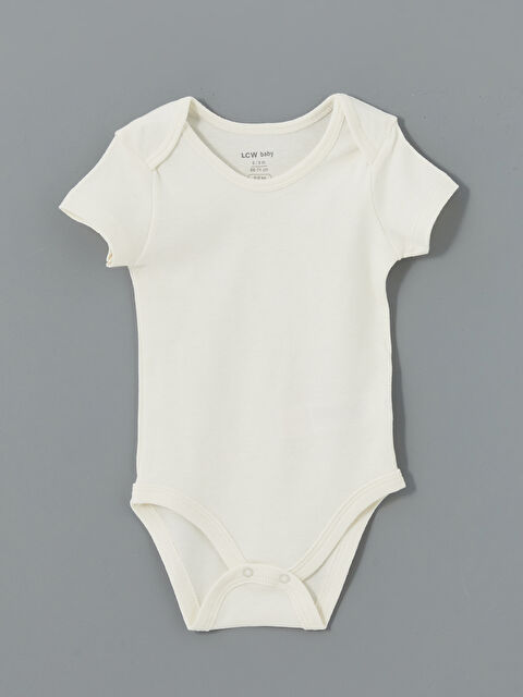 LCW baby Bisiklet Yaka Erkek Bebek Çıtçıtlı Body - W4HK94Z1-FDL