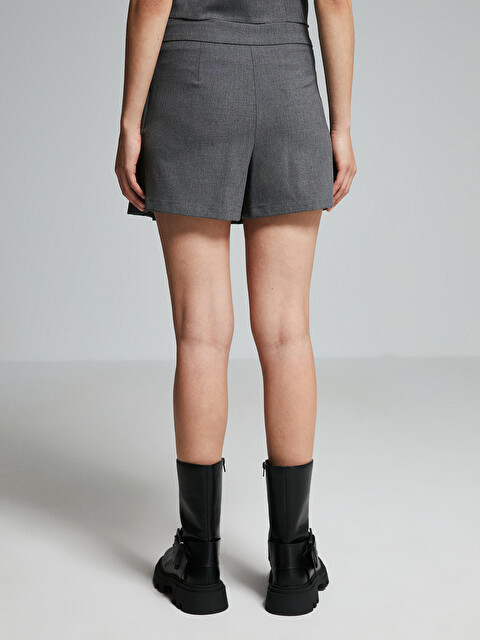 LCW Vision Waist Zippered Pleated Women's Shorts Skirt - W4HL86Z8