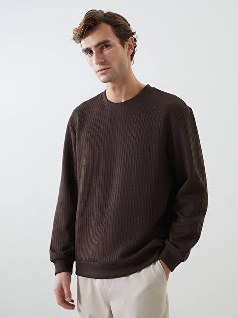 LCW Vision Bisiklet Yaka Uzun Kollu Erkek Sweatshirt - W4HM48Z8-J0V