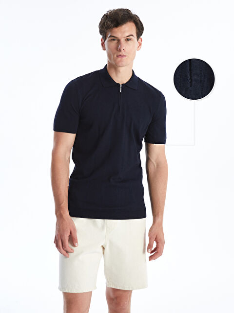 SOUTHBLUE Polo Yaka Kısa Kollu Erkek Triko Kazak - W4HM63Z8-RFH