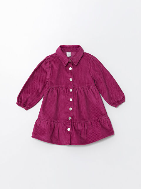 LCW Kids Basic Kadife Kız Çocuk Elbise - W4HP94Z1-EDF