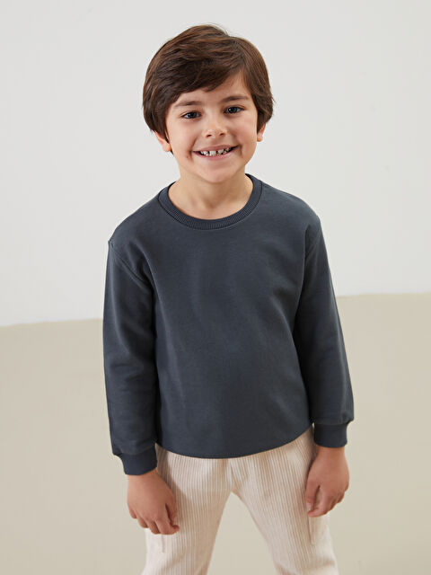 LCW Kids Bisiklet Yaka Erkek Bebek Sweatshirt - W4HQ64Z1-R4W