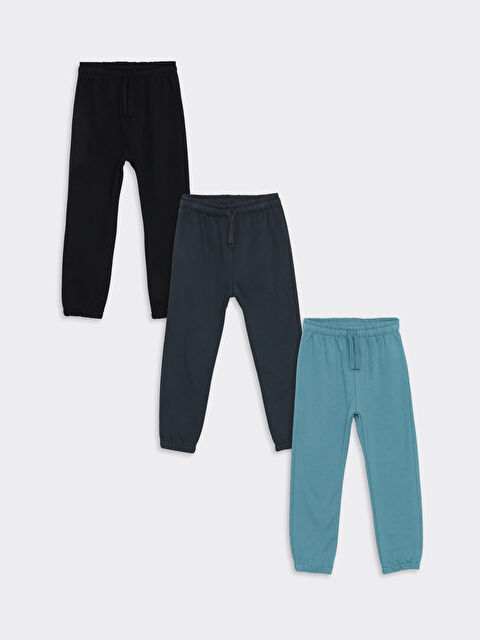 LCW Kids Beli Lastikli Erkek Bebek Jogger Eşofman Alt 3'lü - W4HQ67Z1-GTK