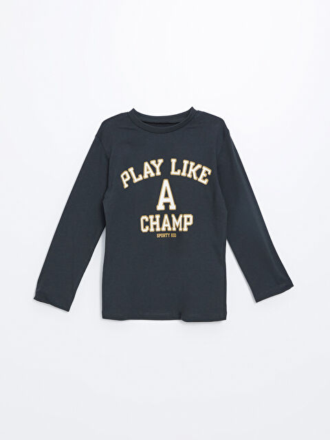 LCW Kids Bisiklet Yaka Baskılı Erkek Çocuk Tişört - W4HQ77Z1-R4W