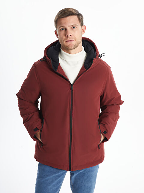 LCWAIKIKI Classic Standart Kalıp Kapüşonlu Erkek Mont - W4HR28Z8-L0G