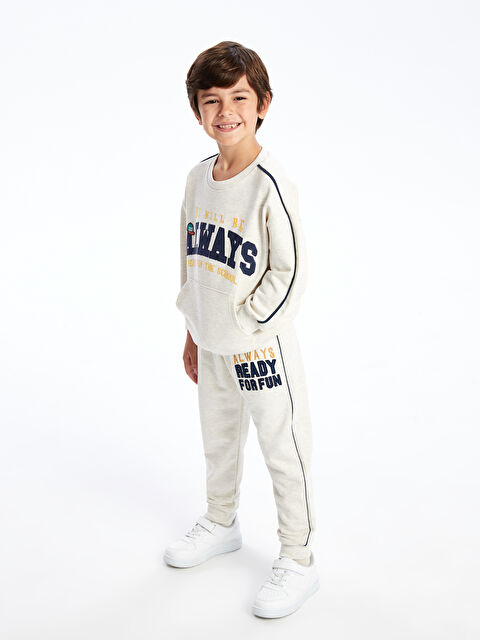 LCW Kids Beli Lastikli Kalın Erkek Bebek Jogger Eşofman Altı - W4HR55Z1-L9Y