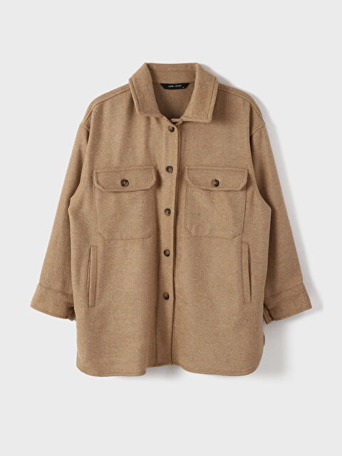 LCW Vision جاكيت قميص كاشيه واسع للسيدات - W4HS05Z8-R1K