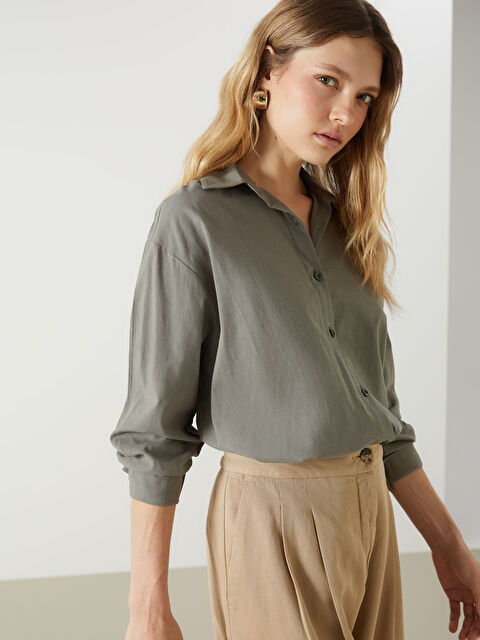 LCW Vision Oversize Women's Shirt - W4HS09Z8-R1C