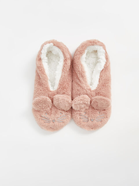 LCW DREAM Nakışlı Kadın Pelüş Ev Çorabı - W4HS61Z8-G4V