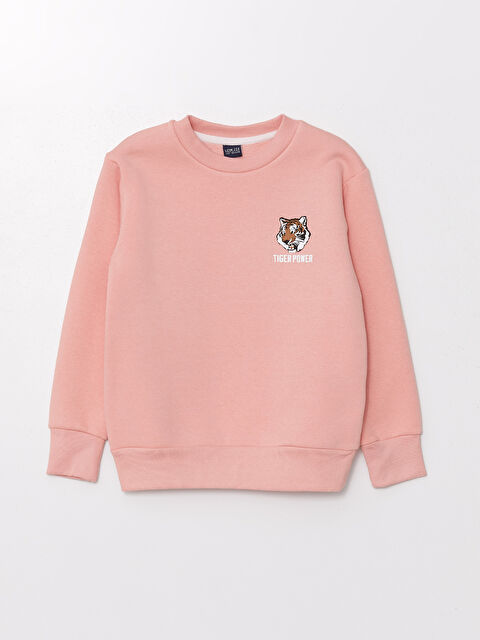 LCW ECO Bisiklet Yaka Baskılı Uzun Kollu Erkek Çocuk Sweatshirt - W4HS96Z4-DHT