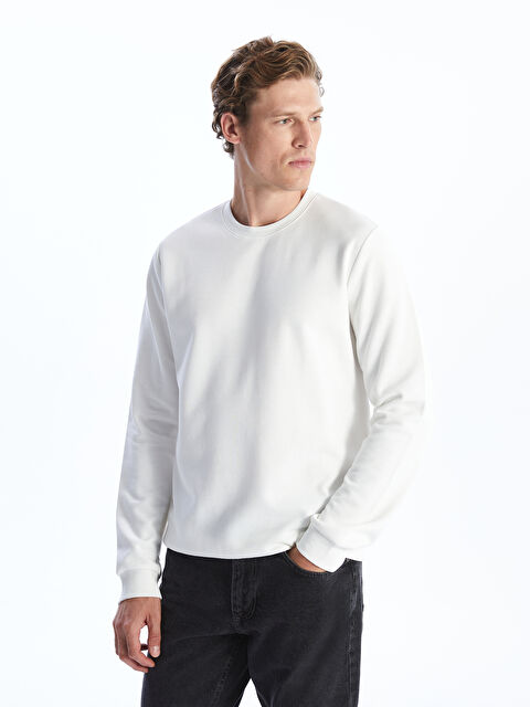 LC WAIKIKI Bisiklet Yaka Uzun Kollu Erkek Sweatshirt - W4HT60Z8-FDJ