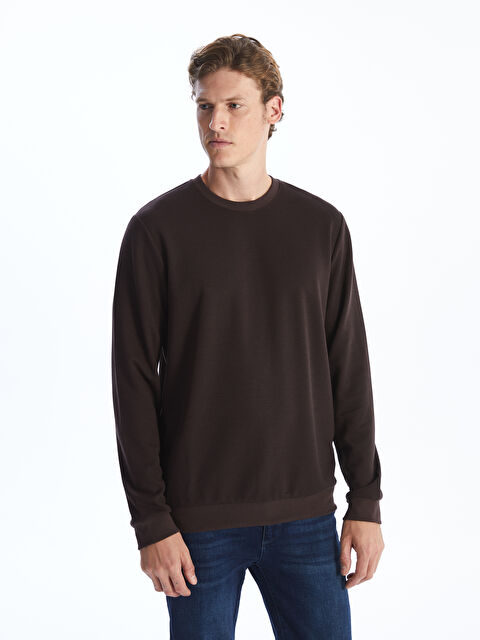 LC WAIKIKI Bisiklet Yaka Uzun Kollu Erkek Sweatshirt - W4HT60Z8-JSE