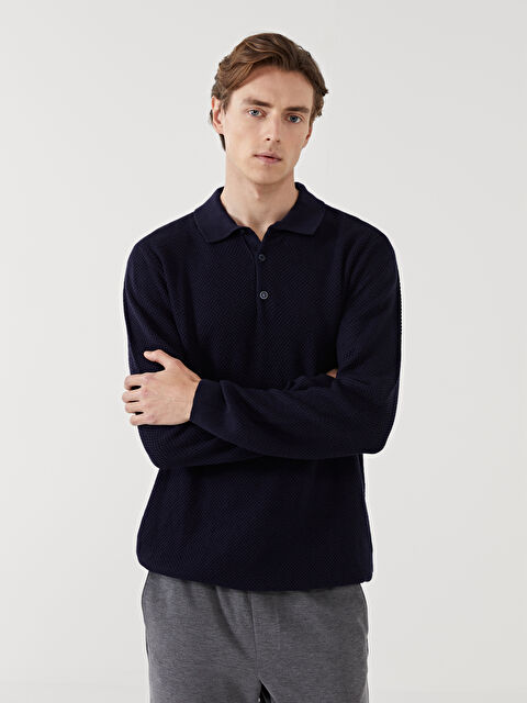 SOUTHBLUE Polo Yaka Uzun Kollu Erkek Triko Kazak - W4HT97Z8-RFH