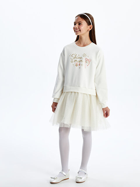 LCW Kids Bisiklet Yaka Kız Çocuk Elbise - W4HU47Z4-FDV