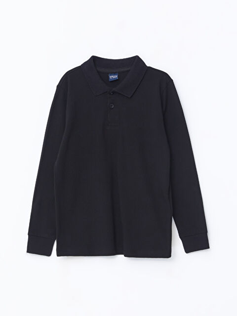 LCW ECO Polo Yaka Basic Uzun Kollu Erkek Çocuk Tişört - W4HV90Z4-CVL