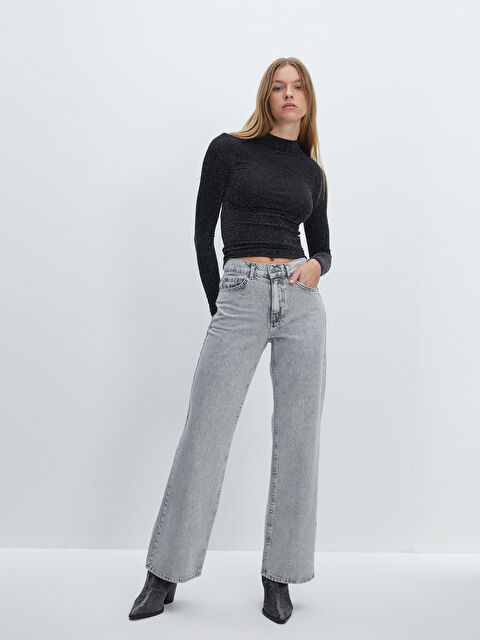 LCW Jeans Wideleg Kadın Jean Pantolon - W4I130Z8-GRD