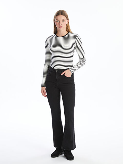 LCW Jeans Mars Flare Kadın Jean Pantolon - W4I138Z8-327