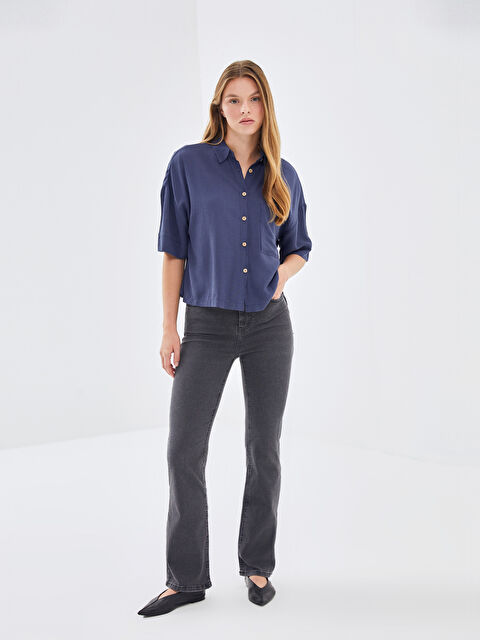 LCW Jeans Mars Flare Kadın Jean Pantolon - W4I140Z8-GRD