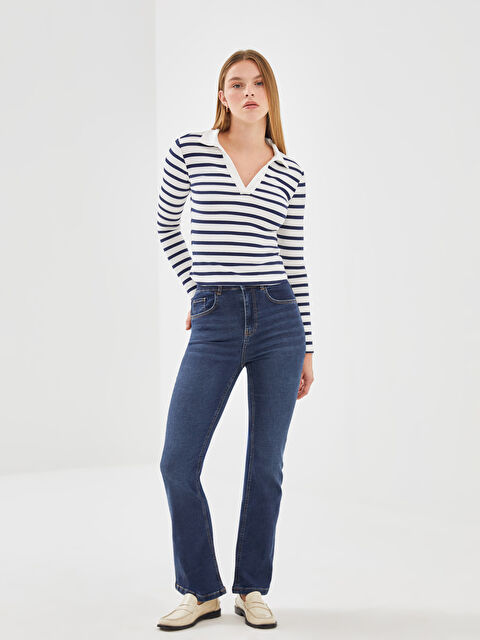 LCW Jeans Mars Flare Kadın Jean Pantolon - W4I142Z8-309