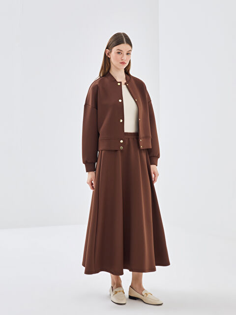 LCW Modest Beli Lastikli Kadın Etek - W4I177Z8-L0C